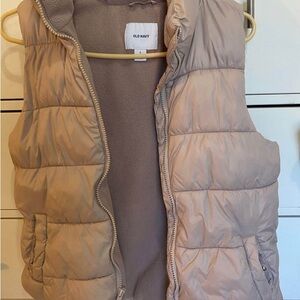 Old Navy Light Brown Quilted Vest